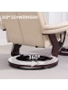 HOMCOM Relaxsessel mit Hocker in Cremeweiß 86L x 83B x 107H cm