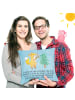 Mr. & Mrs. Panda Kissen 40x40 Fuchs  Weihnachtsbaum mit Spruch in Eisblau