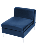 Beliani Sofaelement EVJA in Blau - (W) 65 x (H) 84 x (L) 85 cm