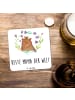 Mr. & Mrs. Panda Bierfilz Bär Königin mit Spruch in Weiß
