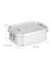 relaxdays Brotdose in Silber - 1 Liter