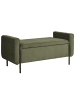 Beliani Bettbank LEWES in Grün/Schwarz - (W) 114 x (H) 55 x (L) 50 cm