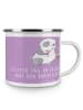 Mr. & Mrs. Panda Camping Emaille Tasse Junggesellenabschied Feie... in Lavendeltraum