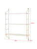 en.casa Wandregal Ösel in Weiß (H)63.5cm (B)48cm (T)15cm
