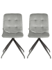home24 Polsterstuhl Maqis 2er-Set in Grau