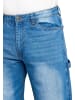 SOUL STAR Jeans - S2CHEB Lange Hose Carpenter Bermuda Regular-Fit Workwear in Light Blue