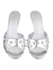 Ital-Design High-Heel Sandalette in Silber