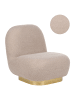 Beliani Sessel LOVIISA in Beige/Gold - (W) 62 x (H) 76 x (L) 70 cm