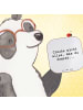 Mr. & Mrs. Panda Bierdeckel Spruch Selbstvertrauen und Klarheit ... in Weiß