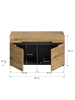 xonox.home Sitzbank  (B/H/T: 80x45x37 cm) in Basalt grau und Artisan Nachbildung
