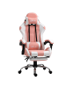 Vinsetto Gaming-Stuhl-64B x 67T x 119-127H cm-Rosa+Weiß