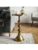 FineBuy Beistelltisch in Gold / Aluminium / 30x30x56