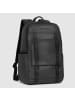 Piquadro David Rucksack Leder 43.5 cm Laptopfach in black