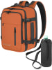 normani Erweiterbarer Handgepäck-Rucksack mit Flaschentasche in Orange