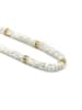 Luxenter Halskette aus 925er Sterlingsilber und weißem Perlmutt mit 18k Gelbgold-Finish