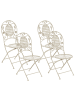 Beliani 4er-Set Esszimmerstuhl BIVIO in Weiß