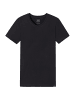 Schiesser Unterhemd / Shirt Kurzarm Long Life Cotton in Schwarz