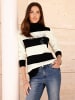 Heine Pullover in schwarz-champagner-gestreift
