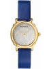 Versace Schweizer Uhr Safety Pin goldfarben in blau