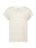 CARTOON Basic Shirt mit Rundhalsausschnitt in Cream/Khaki
