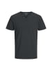 Jack and Jones 1er Pack JJESPLIT Neck Tee SS in Schwarz