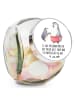 Mr. & Mrs. Panda Süßigkeiten Glas Pinguin mit Kind mit Spruch in Weiß