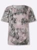 Sieh an! Kurzarm-Shirt in rosé-steingrau-bedruckt