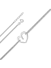 ONE ELEMENT  Herz Armband Rundankerkette aus 925 Silber   17 cm  Ø 1,10 mm in silber