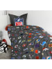 Herding 2 tlg. Renforcé Bettwäsche 135x200cm NFL American Football in Grau