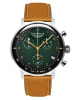 Bauhaus Herrenuhr Dessau Quarz Chronograph Braun/Grün