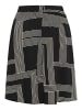 Kaffe Rock KAdonny A-shape in Black/Beige Graphic Lines