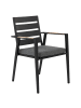 Beliani 6er-Set Esszimmerstuhl TAVIANO in Schwarz/Grau/Braun