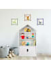 relaxdays Kinderregal in Weiß/ Grau - (B)68 x (H)115 x (T)28 cm