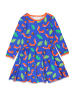 Toby Tiger Jersey Skaterkleid langarm mit Eichhörnchen Print in blau