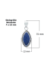mantraroma 925er Silber - Kettenanhänger (L) 12 x (B) 31 mm mit Lapis Lazuli