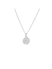 Alexander York Kette mit Anhänger PLÄTTCHEN gehämmert 925 Sterling Silber, 2-tlg. in silber