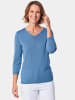 GOLDNER Strickpullover in jeansblau