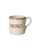 Rice Keramik Becher MERCI in weiss