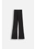 Coccodrillo Gerippte Leggings mit langem Hosenbein in schwarz