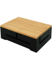 relaxdays Kabelbox in Schwarz - (B)32 x (H)11 x (T)22 cm