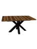 58 aufm Kessel ESSTISCH ausziehbar Elda 1 160x90x75 Schwarzstahl/Plankeneiche