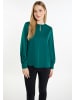 DreiMaster Damen Langarmbluse in Dunkelgrün