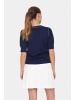 SAINT TROPEZ Strickpullover MilaneSZ Gerade Passform in Baritone Blue