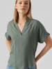 Vero Moda Top Casual Splitneck Bluse in Grün-2