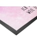 Mr. & Mrs. Panda Fußmatte Flamingo Stolz mit Spruch in Aquarell Pink