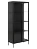 ebuy24 Vitrinenschrank Newcastle Schwarz 80 x 40 cm
