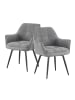 DUBI Möbel 2er-Set: Esszimmerstuhl THOMAS-LUNA in Grau - (B)61 x (H)82 x  (T)62 cm