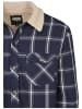 Urban Classics Urban Classics Herren Sherpa Lined Shirt Jacket in navy/wht