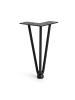 relaxdays 4x Tischbein Hairpin in Schwarz - (H)20 cm