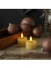 Adilina 2x LED Mini Teelichter Lina Rustik Optik Echtwachs D: 4,5cm in creme